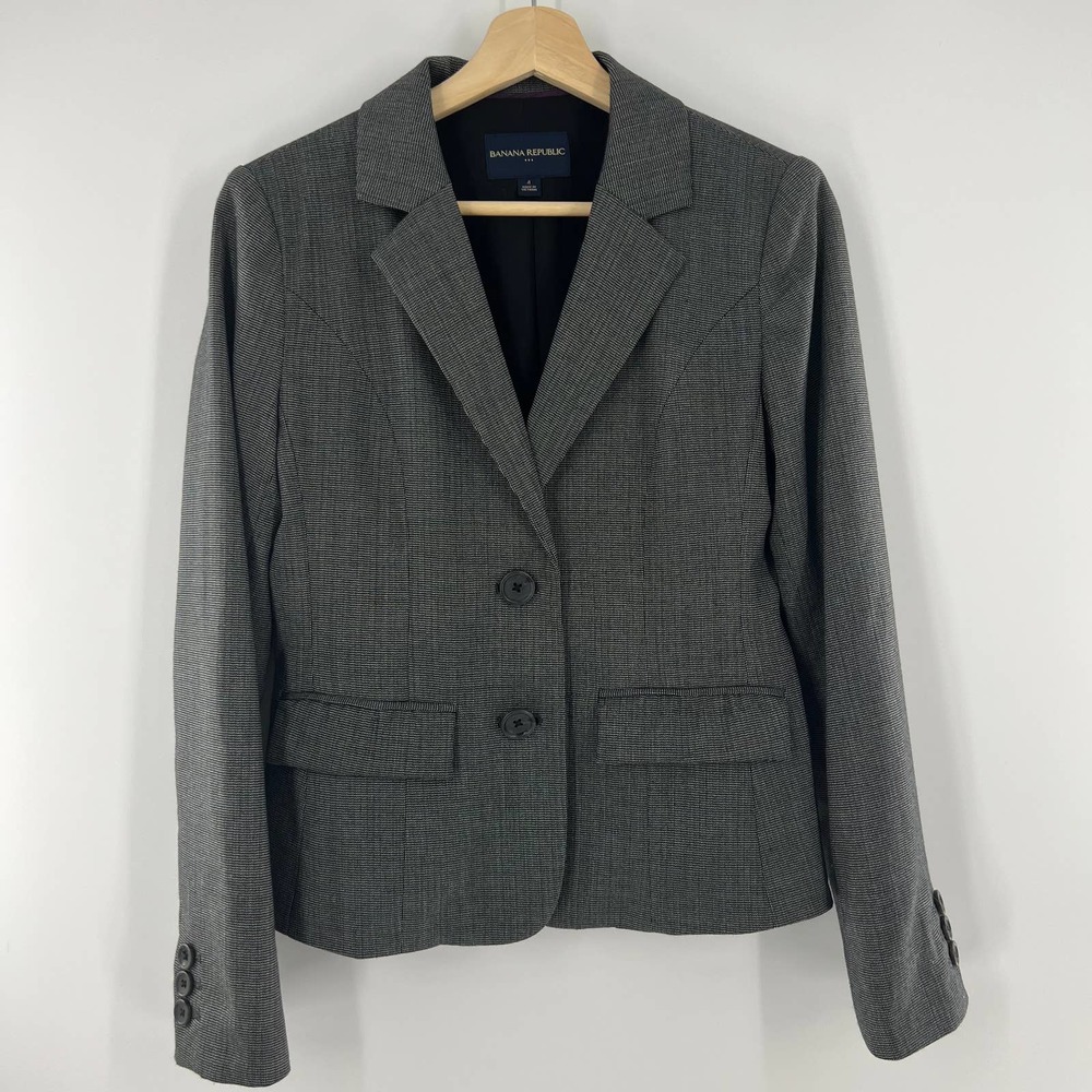Banana Republic Suit Jacket gathers Black Size 4